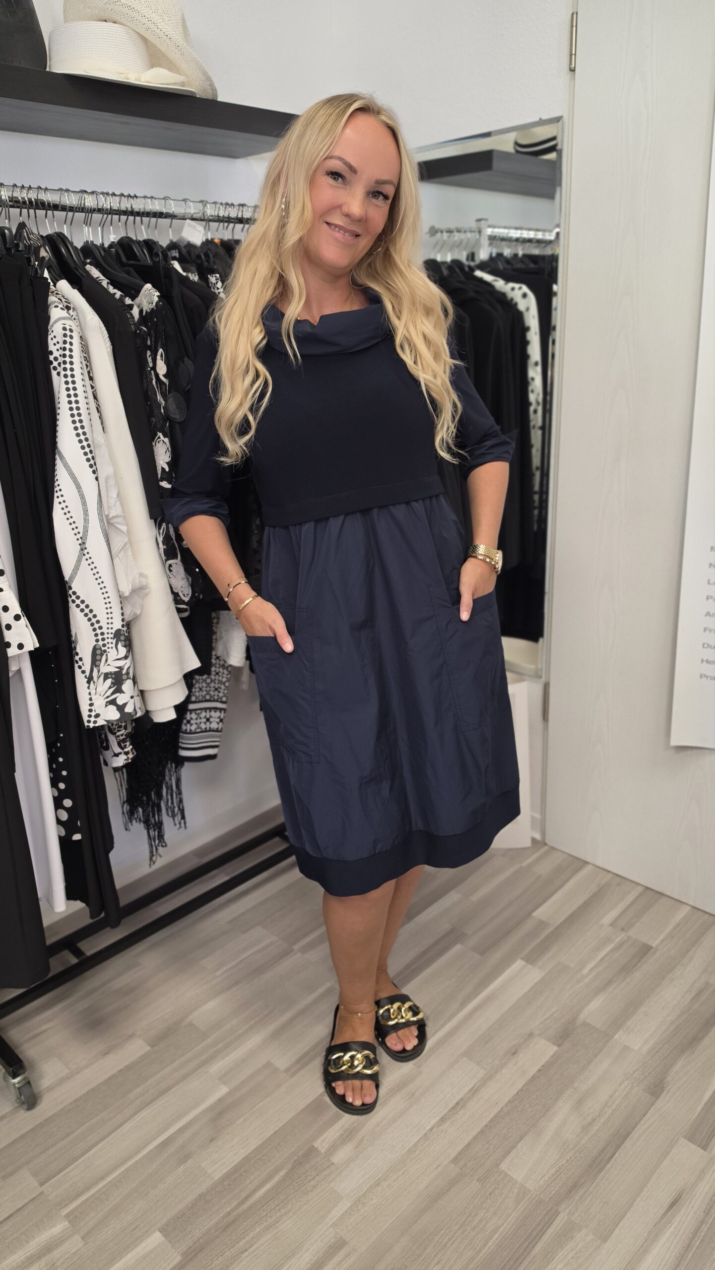 Joseph Ribkoff - Basic-Kleid dunkelblau (marine) – Bild 2