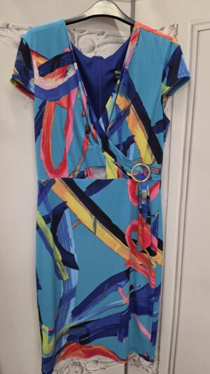 Elegantes Designerkleid von Frank Lyman – Farbenfroher Hingucker !
