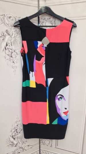 Joseph Ribkoff - Pop-Art-Kleid mit ausdrucksstarkem Statement-Print