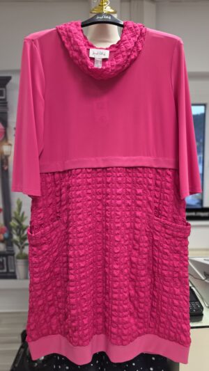 Joseph Ribkoff - Designer- Kleid pink - 3D-Optik