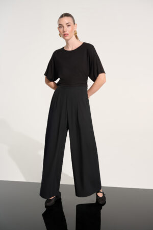 Joseph Ribkoff - Stretch-Schlupfhose schwarz mit weitem Bein