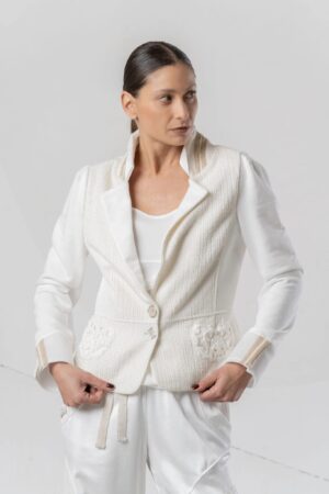 Elisa Cavaletti - Raffinierter Blazer mit Goldbesatz