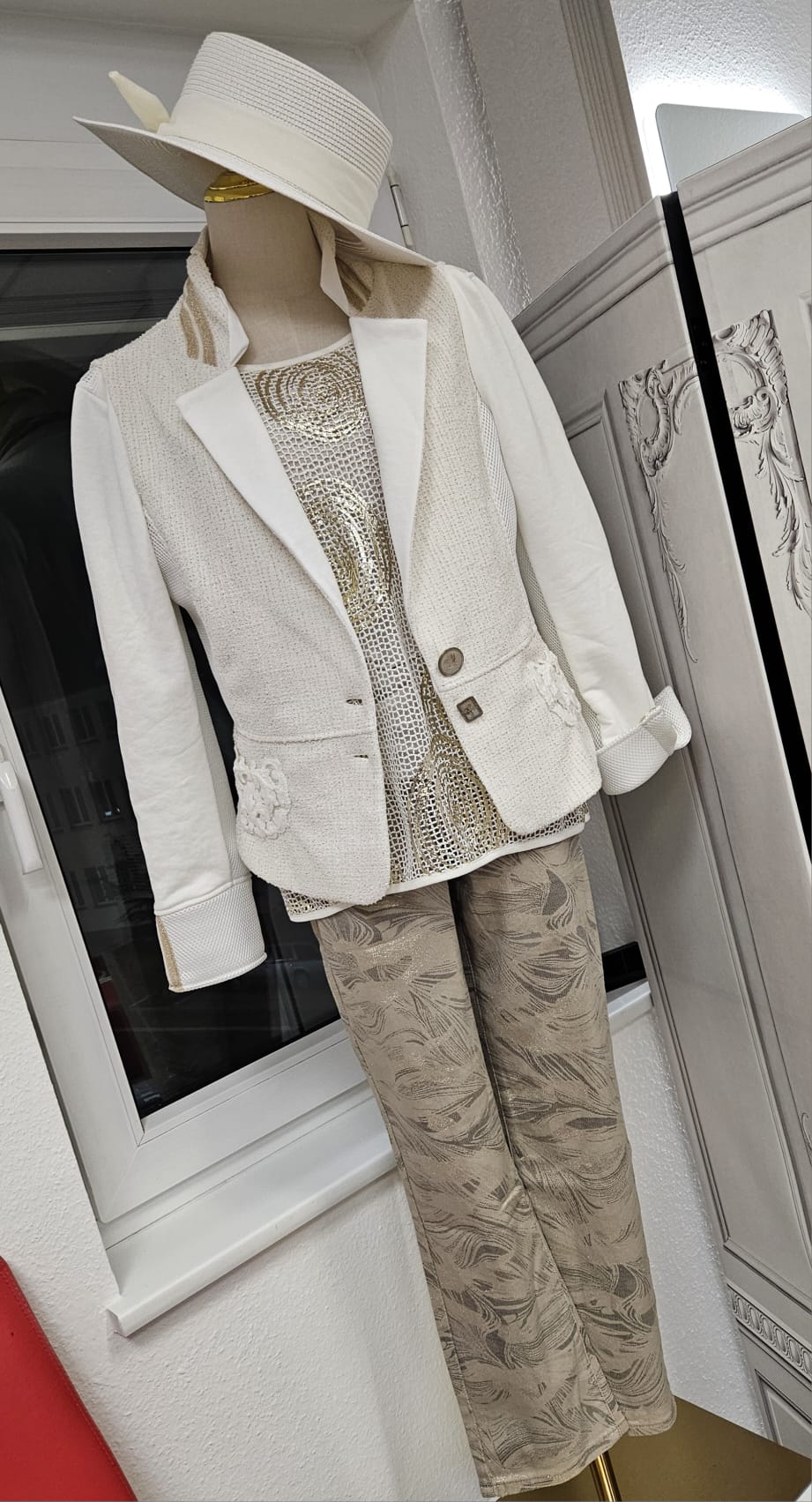 Frank Lyman Design - Elegantes Mesh-Oberteil mit Glanzprint – Bild 5