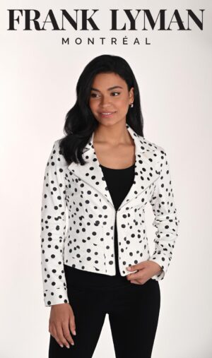 Frank Lyman Montréal - Statement-Vegane Lederjacke im angesagten Polka-Dot-Design